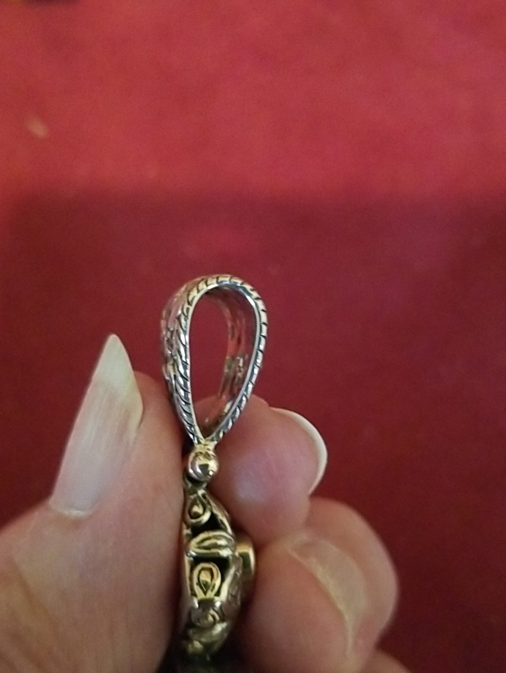 Silver pendant with Mother of Pearl Stone - Picture 8 of 8